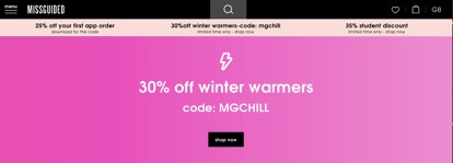 Missguided winter offer