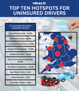 uninsured driver hotspots