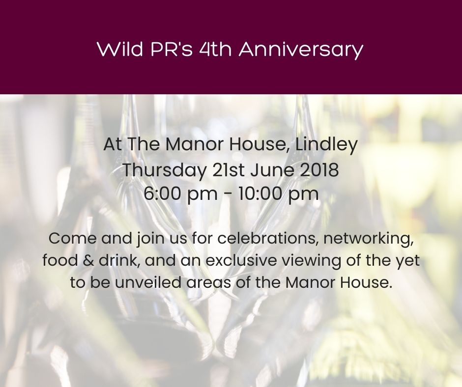 Wild PR 4-year anniversary celebrations